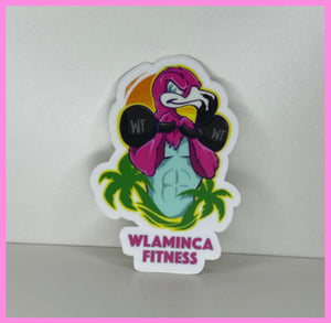 Kettlebell Flamingo Sticker